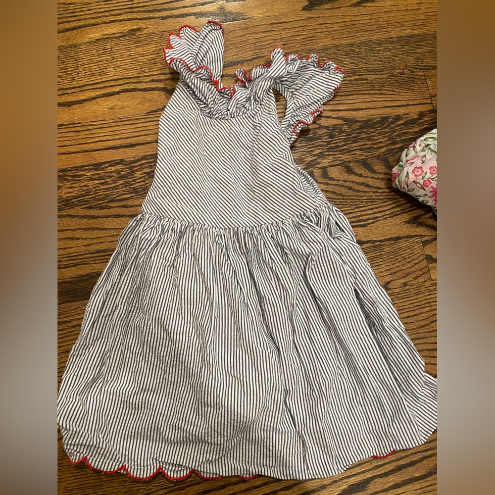 Bella bliss  Navy and White Striped dress
